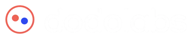 DodoLabs logo, white wordmark, for dark backgrounds.